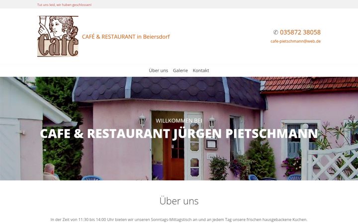 Екранна снимка на cafe-pietschmann.de