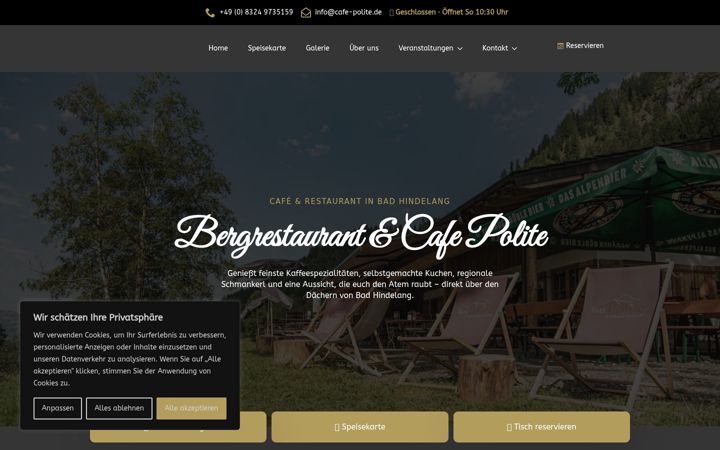 Екранна снимка на cafe-polite.de