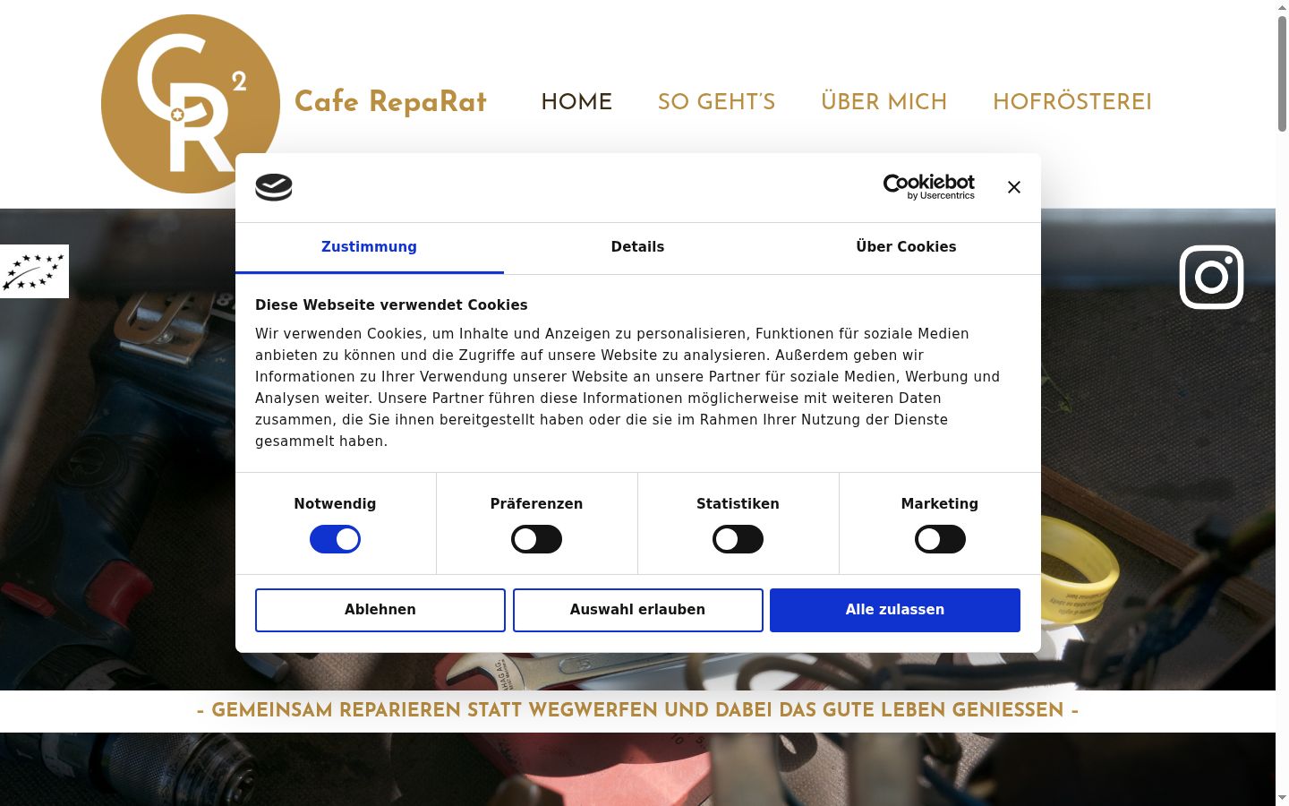 Screenshot tal-banner tal-kunsens muri qabel kwalunkwe interazzjoni