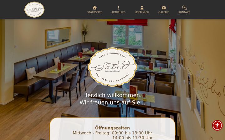 Екранна снимка на cafe-sabel.de