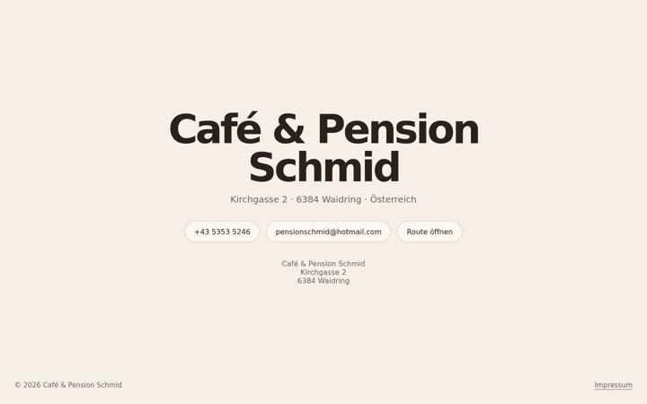 Screenshot of cafe-schmid.at