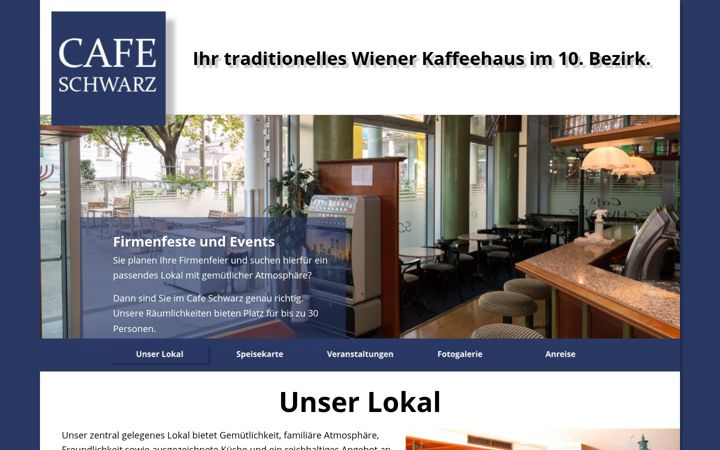 Screenshot of cafe-schwarz.at