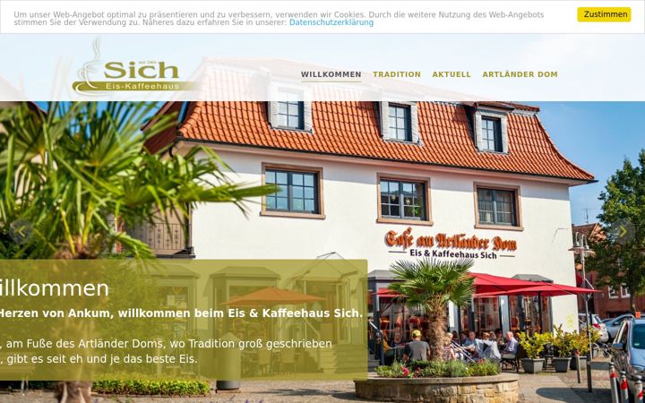 Screenshot of cafe-sich.de