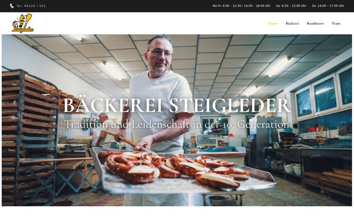 Screenshot ta' cafe-steigleder.de