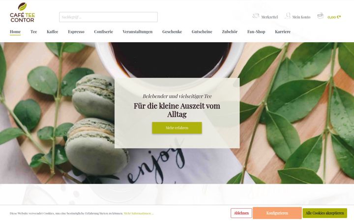 Screenshot ta' cafe-tee-contor.de