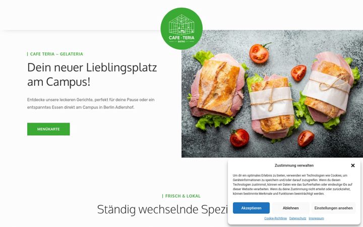 Screenshot of cafe-teria.com