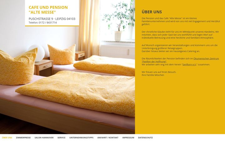 Screenshot ta' cafe-und-pension-alte-messe.de