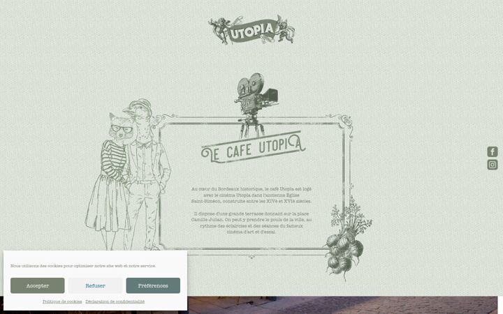 Ekraanipilt saidist cafe-utopia.fr