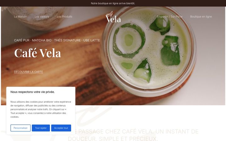 Screenshot of cafe-vela.com