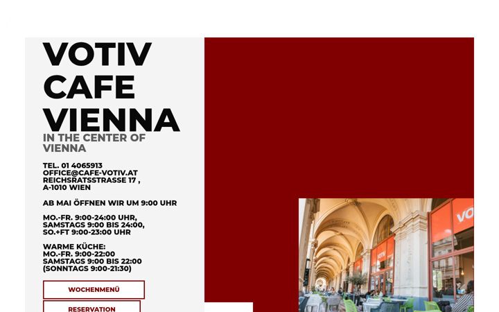 Screenshot of cafe-votiv.at