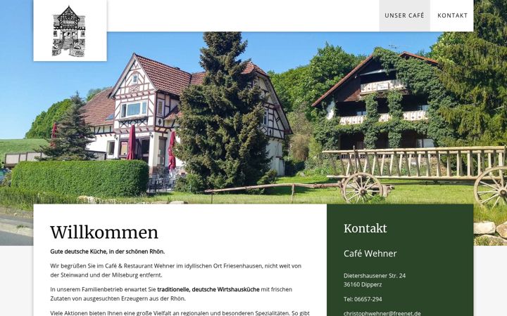 Screenshot of cafe-wehner.com