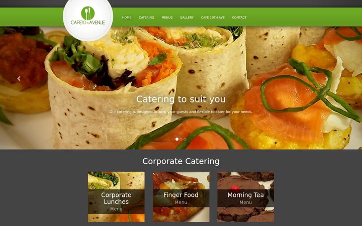 Screenshot of cafe10th.co.nz