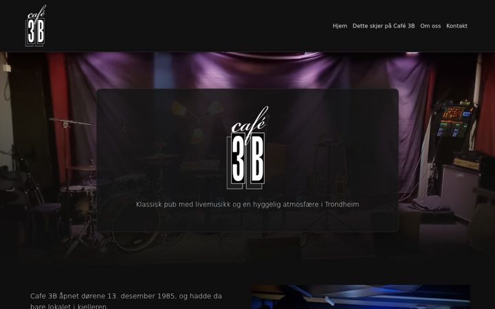 Screenshot of cafe3b.no