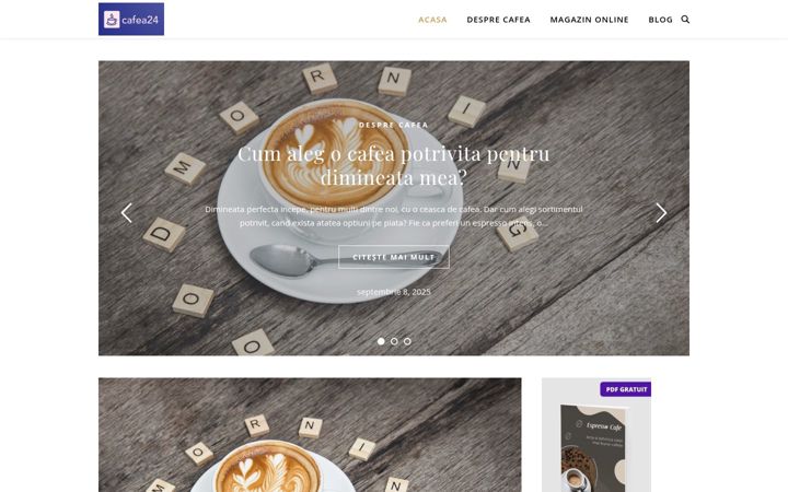 Screenshot of cafea24.ro