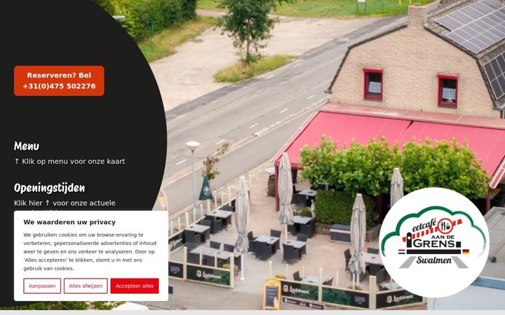 Snimka zaslona za cafeaandegrens.nl