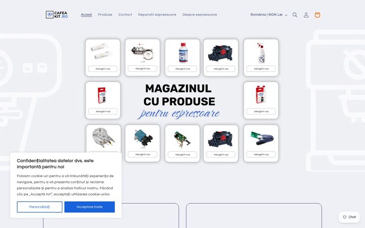 Екранна снимка на cafeakit.ro