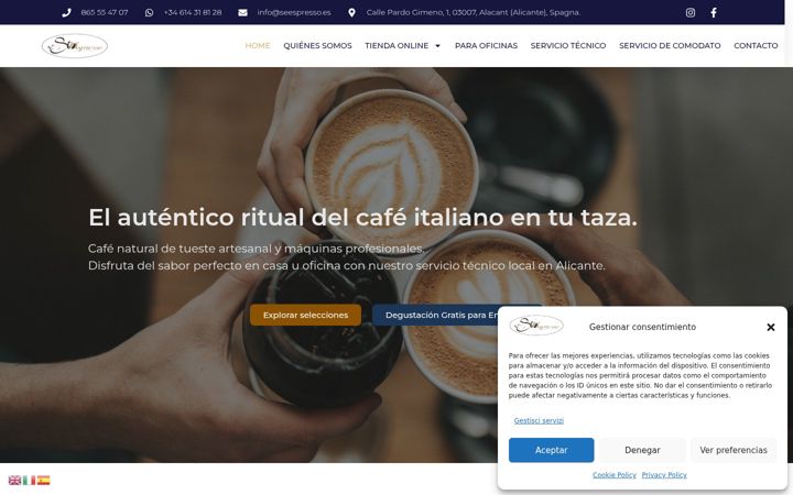 Screenshot von cafealicante.es