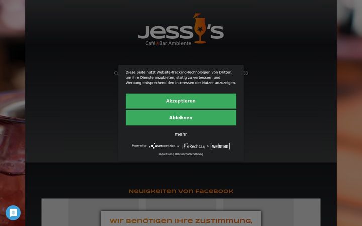 Screenshot of cafeambiente.com