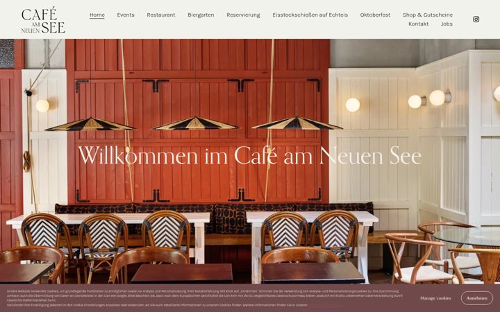Screenshot von cafeamneuensee.de