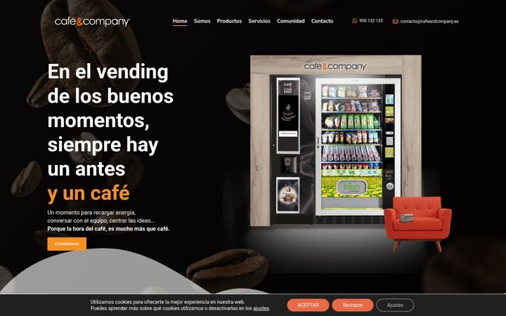 Screenshot von cafeandcompany.es