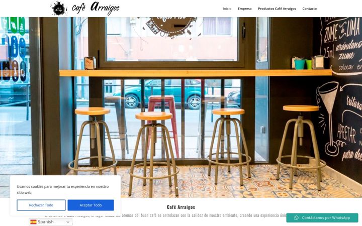 Screenshot of cafearraigos.com