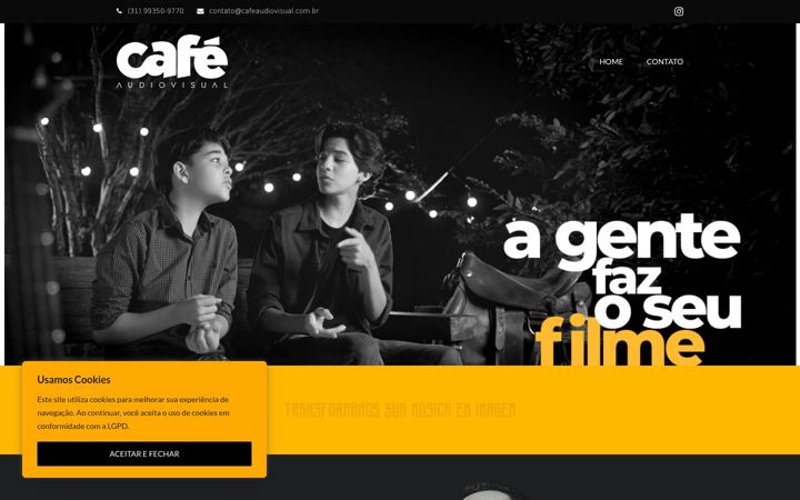 Snimka zaslona za cafeaudiovisual.com.br