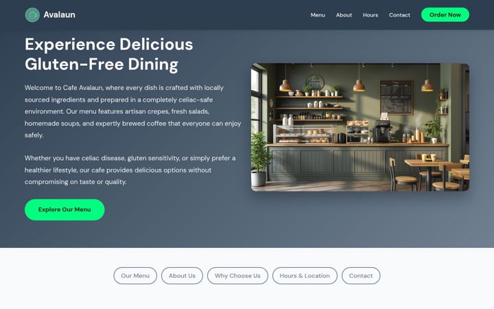 Screenshot of cafeavalaunonline.com