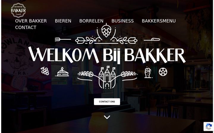 Screenshot von cafebakker.nl
