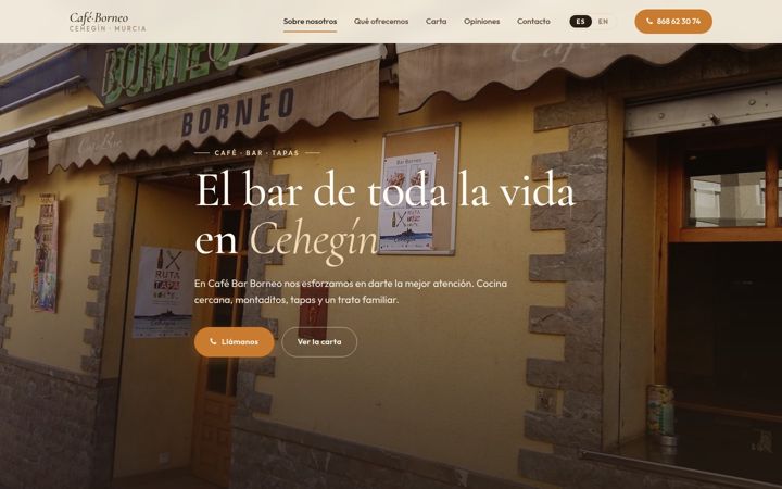 Screenshot of cafebarborneo.com
