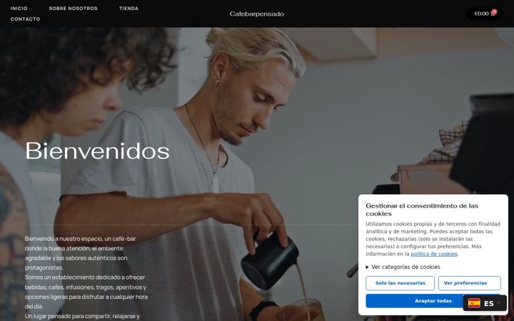 Screenshot of cafebarpensado.com
