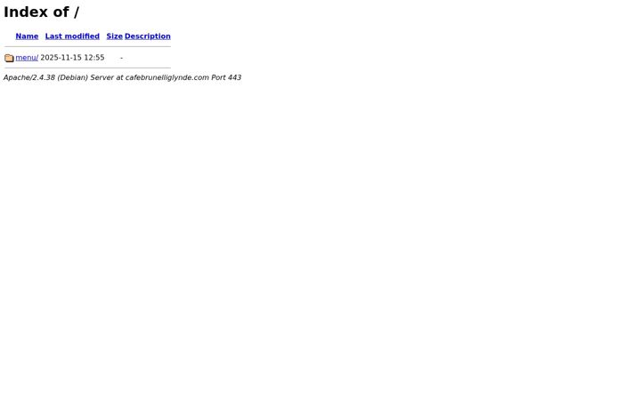Screenshot of cafebrunelliglynde.com