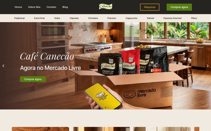 Snimka zaslona za cafecanecao.com.br