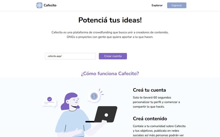 Screenshot of cafecito.app