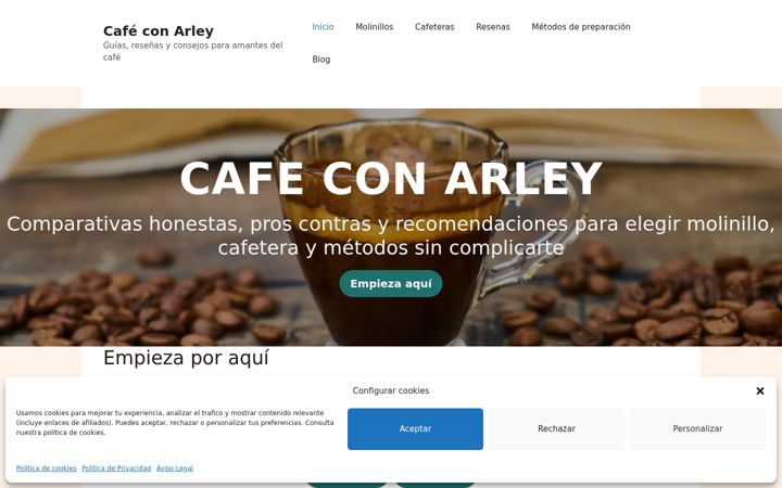 Screenshot of cafeconarley.com