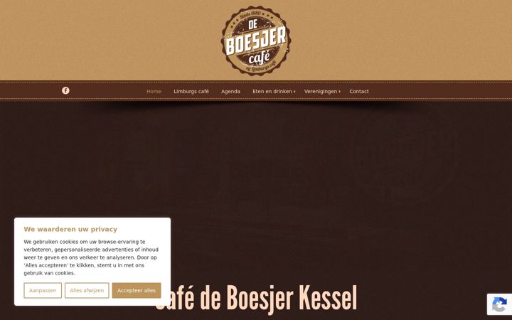Snimka zaslona za cafedeboesjer.nl