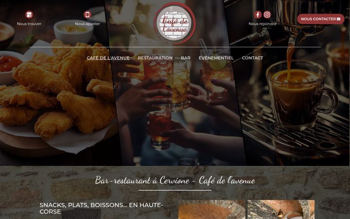 Screenshot of cafedelavenue.fr