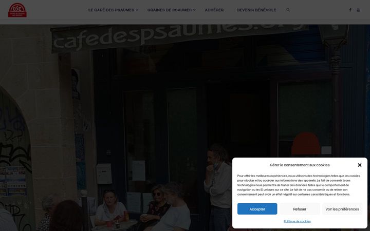 Screenshot of cafedespsaumes.org