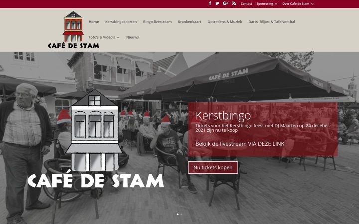 Captura de pantalla de cafedestam-joure.nl