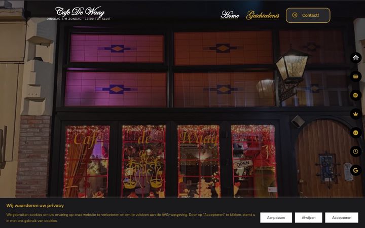 Screenshot of cafedewaag.com