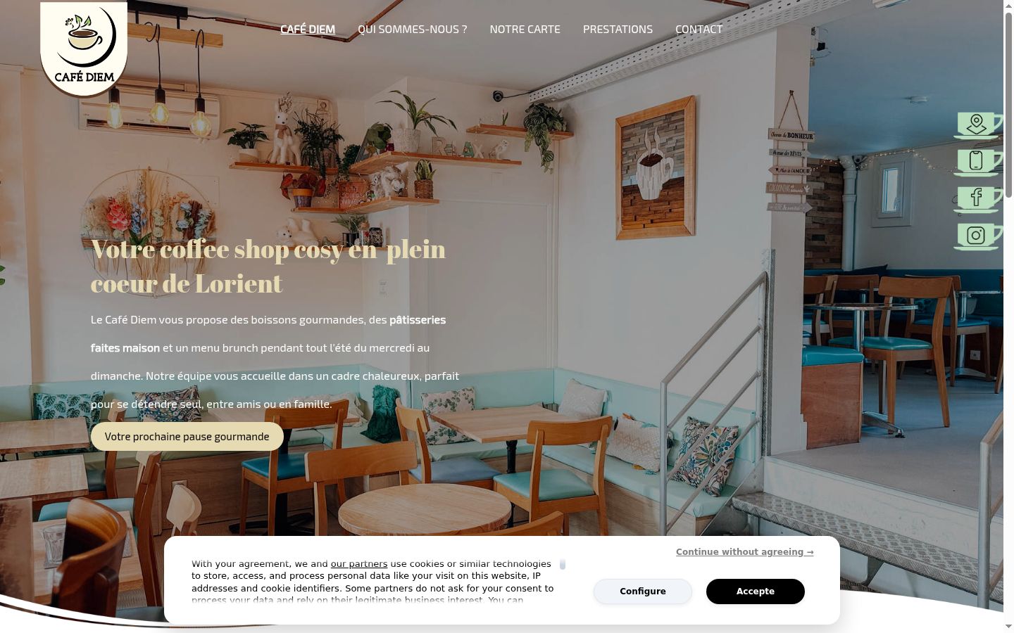 Snímek obrazovky baneru souhlasu zobrazeného před jakoukoli interakcí