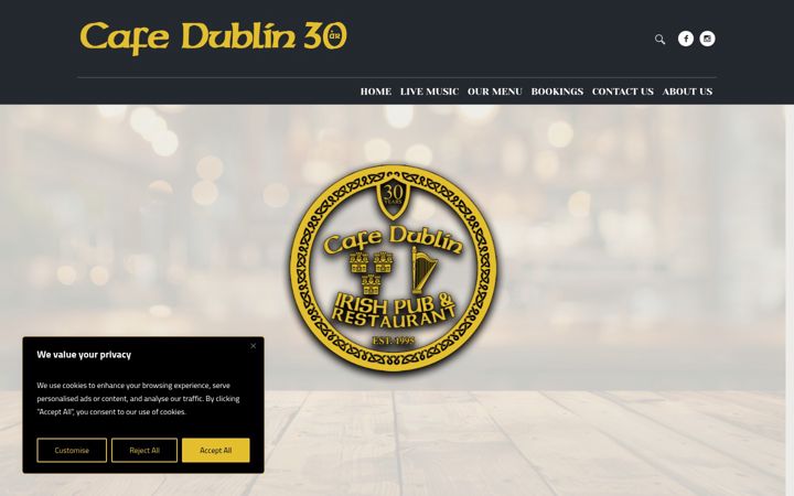 Screenshot of cafedublin.no