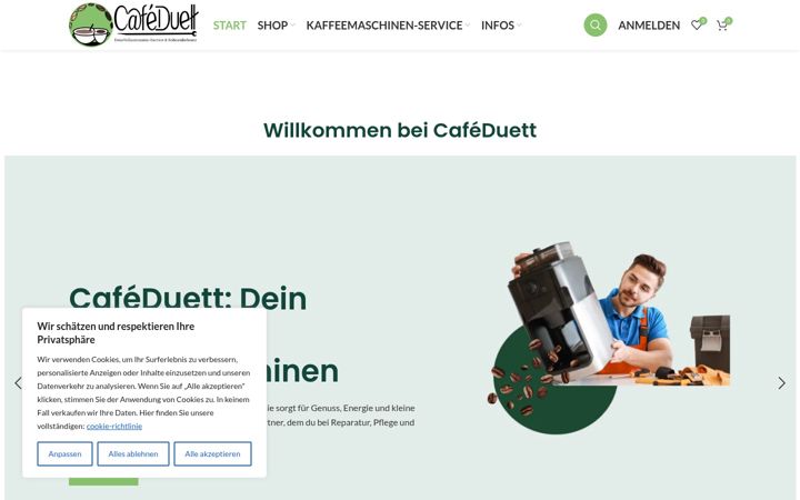 Screenshot ta' cafeduett.de