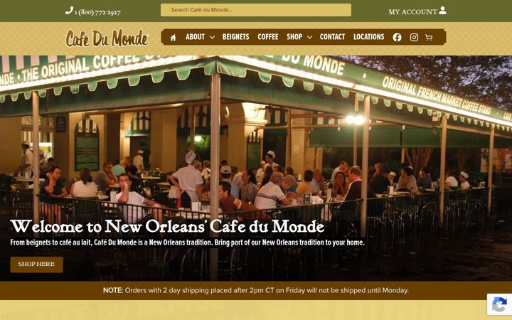 Screenshot of cafedumonde.com