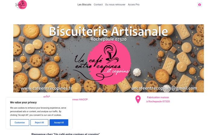 Screenshot of cafeentrecopines.fr