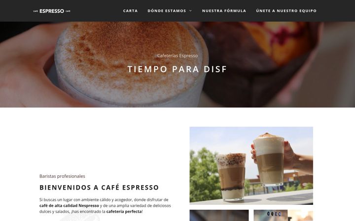 Screenshot of cafeespressozaragoza.com