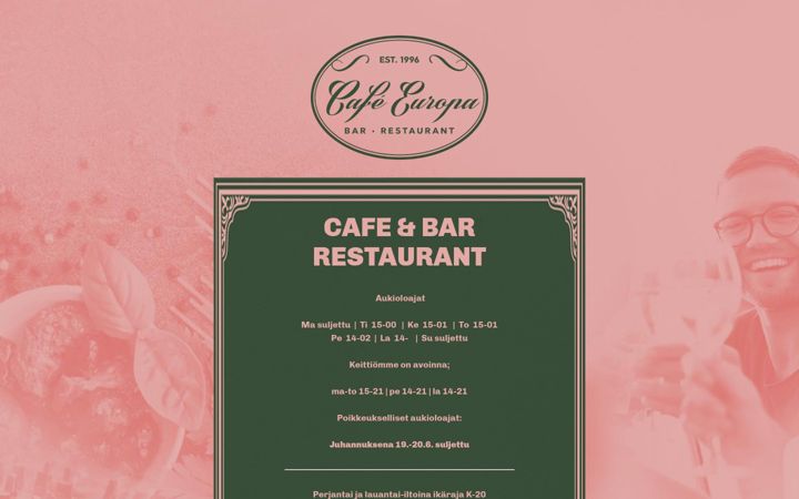 Zrzut ekranu cafeeuropa.fi
