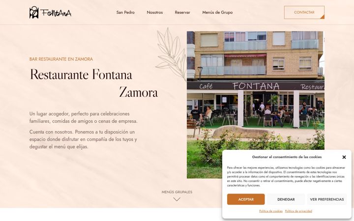 Screenshot of cafefontanazamora.com