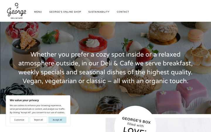 Screenshot of cafegeorge.at