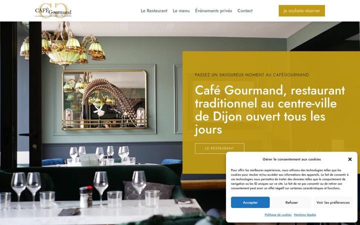 Screenshot of cafegourmand-dijon.fr