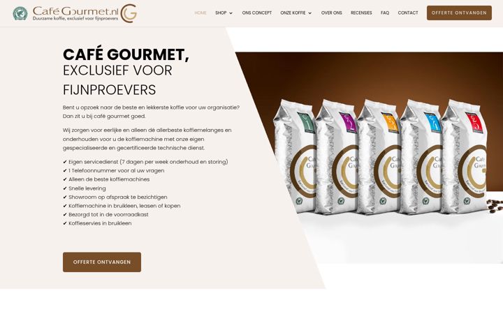 Captura de pantalla de cafegourmet.nl